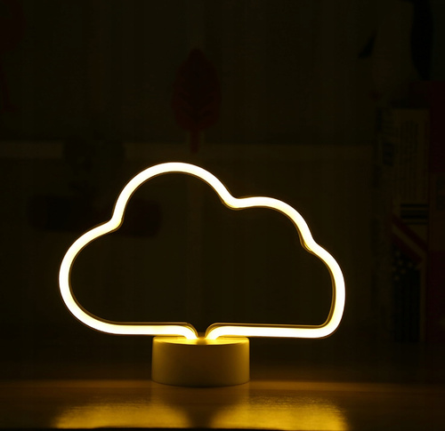 LAMPA NEON STOJĄCA BIURKOWA CHMURKA