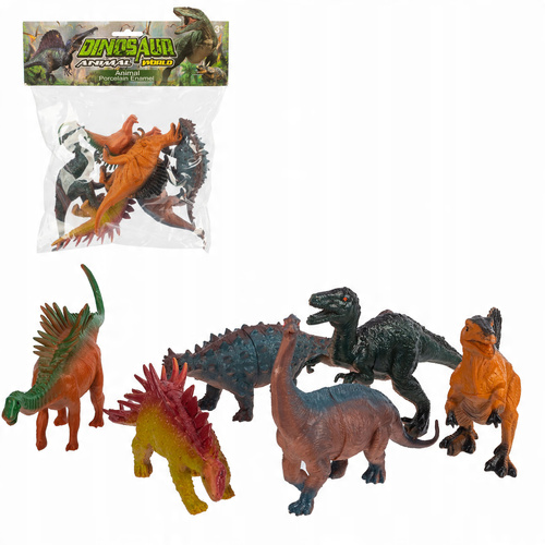 Figurki Dinozaurów Zestaw 6 Sztuk Świat Dinozaurów