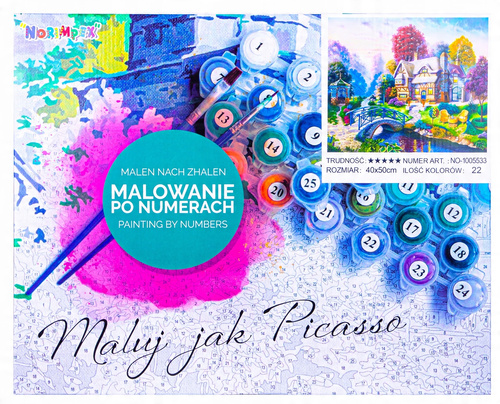 Malowanie Po Numerach Jednorożec 50X40 Cm Na Ramie