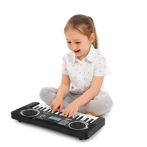 Keyboard Pianino Dla Dzieci Z Efektami Dźwiękowymi Kolor Czarny
