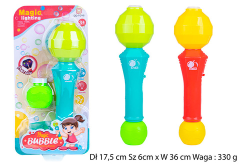 BAŃKI MYDLANE MIKROFON MAGIC Z MUZYKĄ PLEKSA PAK 60
Dł 17,5 cm Sz 6cm x W 36 cm
Waga : 330 g
