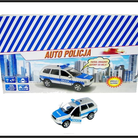 Samochód Policyjny Policja 11cm Z Dźwiękiem Małe Auto Resorak Dla Dzieci
