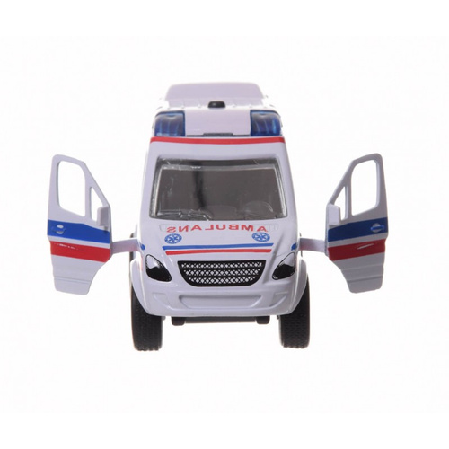 Auto Metalowe Ambulans Pogotowie Autko Polskie Dźwięki 11 Cm