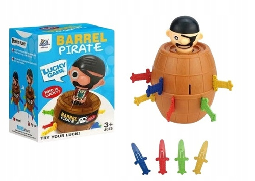 Gra Zręcznościowa Pirat W Beczce Nabijanie Mieczami Beczki Pirata