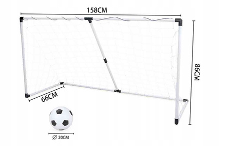 ZESTAW PIŁKARSKI DO PIŁKI NOŻNEJ DLA DZIECI 2 BRAMKI Z PIŁKĄ I POMPKĄ