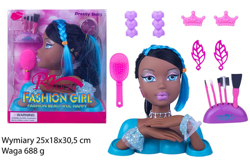 GŁOWA DO CZESANIA CIEMNOSKÓRA PAK 24/12
Wymiary 25x18x30,5 cm / Waga 688 g