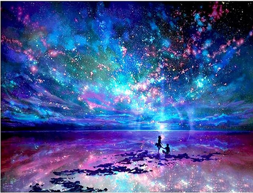 Malowanie Po Numerach Gwieździste Niebo 40x50 Na Ramie