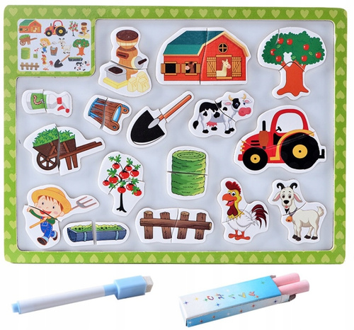 Układanka Tablica Magnetyczna Suchościeralna 30X23