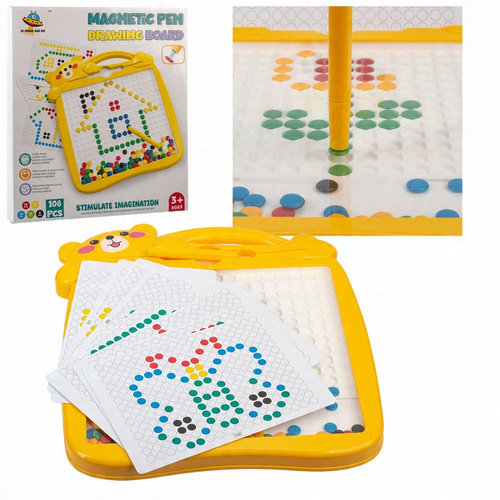 Magnetyczna Tablica Mozaika Układanka Kreatywna Dla Dzieci - 10 Szablonów