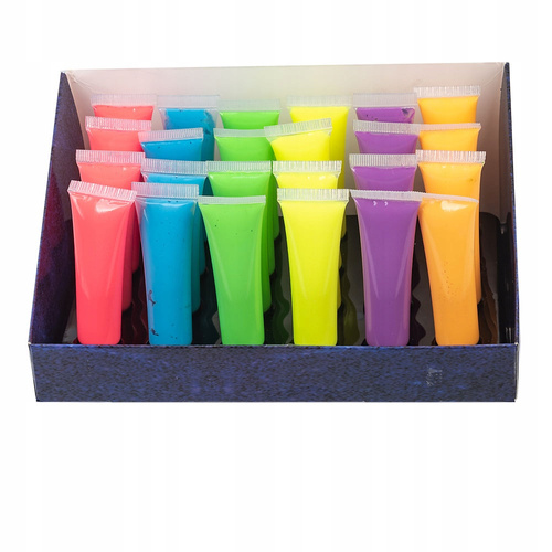 FARBKI DO CIAŁA NEONOWE UV PARTY TIME DO MALOWANIA TWARZY BUZI