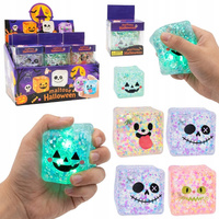 Gniotek Kostka Potworek Halloween LED Świecący Sensoryczny Antystresowy