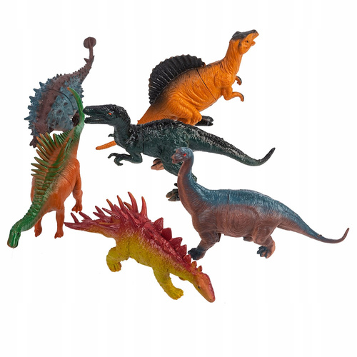 Figurki Dinozaurów Zestaw 6 Sztuk Świat Dinozaurów