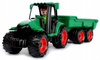 Traktor Z Przyczepką Autko Lena Trucks Zielony 38 Cm Zabawka Wytrzymała