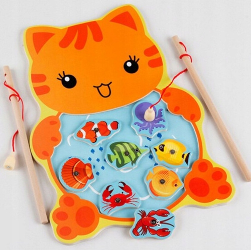 DREWNIANA GRA ŁOWIENIE RYBEK 29*21*2 CM