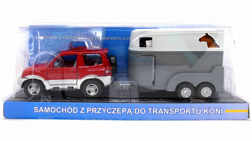 Samochód Pojazd Autko Dla Dzieci Z Przyczepą Dla Koni