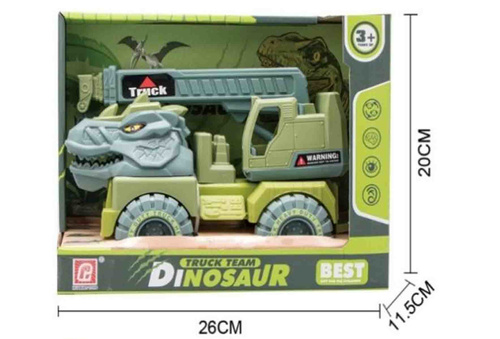 AUTO DŹWOG Z HAKIEM DINOZAUR PREHISTORIA SAMOCHÓD ZABAWKOWY