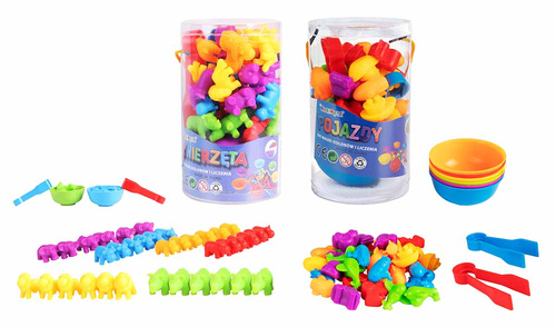 ZWIERZĄTKA I POJAZDY DO NAUKI LICZENIA MIX, pak-30