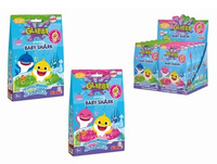 GLIBBI SLIME+ FIGURKA BABY SHARK * 10 BOX ZIELONY/RÓŻ PROSZEK DO TWORZENIA MASY W WANNIE