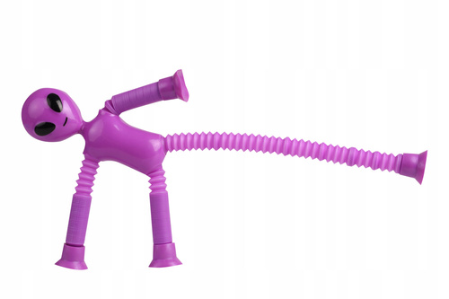 Kosmita Z Przyssawkami I Rozciągliwe Odnóża Antystresowy Świecąca Głowa