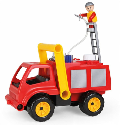 Samochód Wóz Strażacki Auto Lena Wytrzymały Dla Dzieci Z Psikawką 26Cm