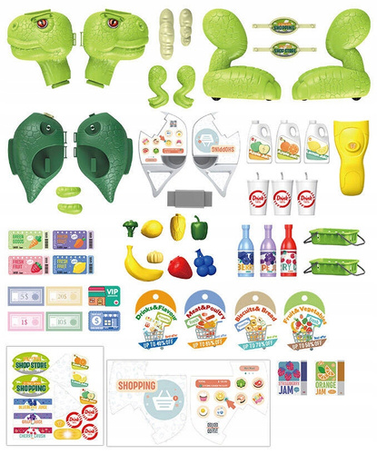 Dinozaur Sklep Figurka Dinozaura Otwierana Market Zabawa W Supermarket