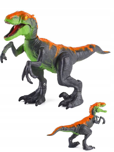 Figurka Dinozaura Velociraptor Z Ruchomymi Kończynam Z Dźwiękiem Światłem