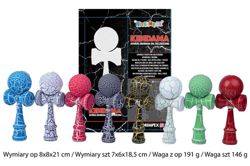 DREW. KENDAMA ZABAWKA ZRĘCZNOSCIOWA KENDAMA KARTON PAK 100
Wymiary op 8x8x21 cm / Wymiary szt 7x6x18,5 cm / Waga z op 191 g / Waga szt 146 g