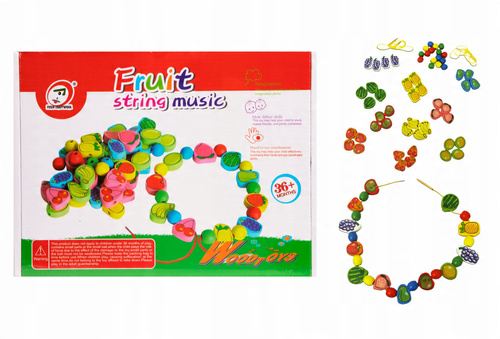 Drewniane Koraliki Owoce