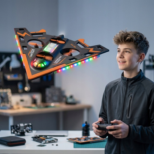 Dron Latający Samolot Dla Dzieci Pianka Bezpieczny Nauka Latania LED