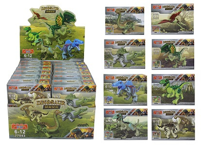 KLOCKI DINOZAURY FIGURKI 77043 KARTONIK*24 BOX pak 480/240