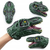 Gumowa Pacynka Dinozaur Na Rękę Pacynki Dinozaur Rękawica Raptor Zielony