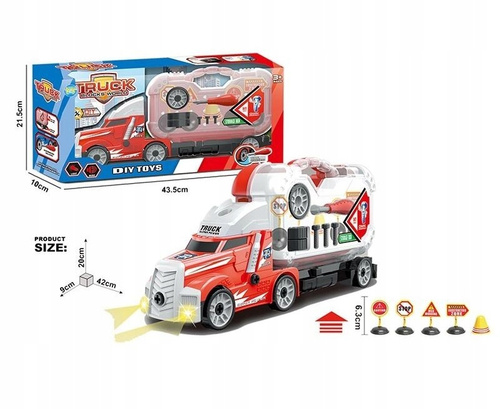 Ciężarówka z narzędziami Auto Samochód zabawkowy światło + akcesoria