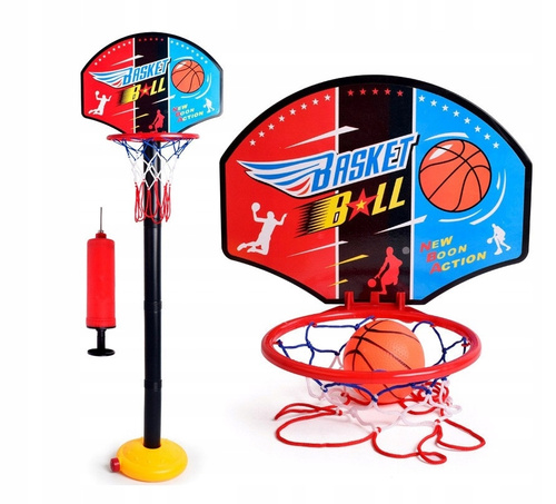 KOSZYKÓWKA NA STOJAKU BASKET BALL + PIŁKA Z POMPKĄ KARTON NIEBIESKI / 36/18
Wymiary: 39 x 6,5 x 28 cm, Waga 0,556 kg