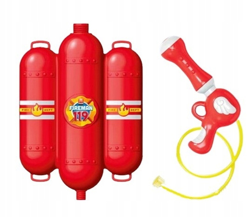 Pistolet Na Wodę Wraz Z Plecakiem Magazynem Wody Butla Strażacka