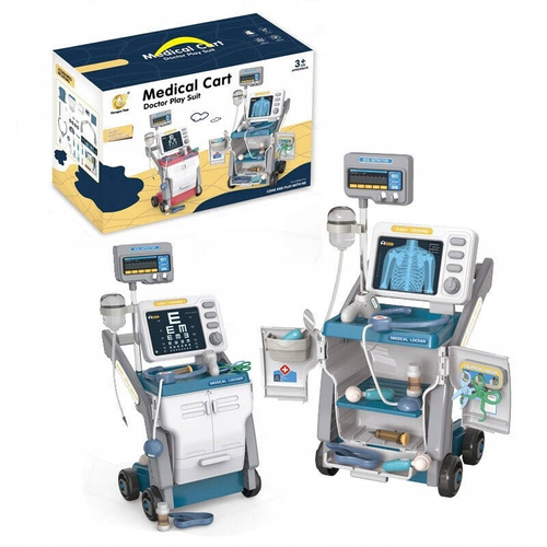 Zestaw Lekarski Dla Dzieci W Wózku Z Aparaturą Zabawa W Małego Medyka