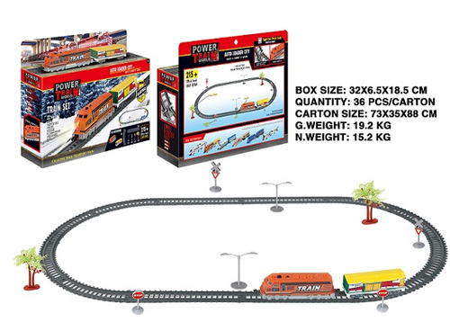 KOLEJKA POWER TRAIN SET Z TORAMI PAK 36/ 18
Wymiary 32x6,5x25 cm
Waga 397 g