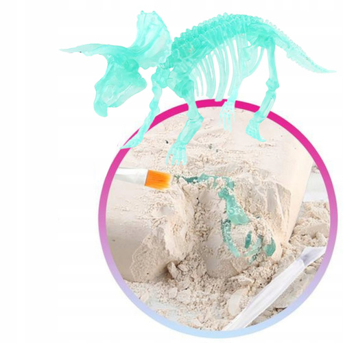 Skamielina Dinozaur Triceratops Model Szkieletu Świecący W Ciemności