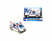 Ambulans Pogotwie Auto Karetka Metalowe 8 Cm Mini Van