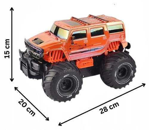 Zdalnie Sterowane Auto Terenowe Car Off Road Pomarańczowe Pływa Po Wodzie