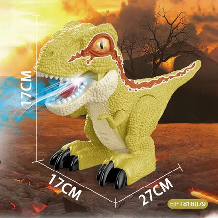 REALISTYCZNY DINOZAUR ZABAWKA DLA DZIECI ZIEJE PARĄ WODNĄ RYCZY