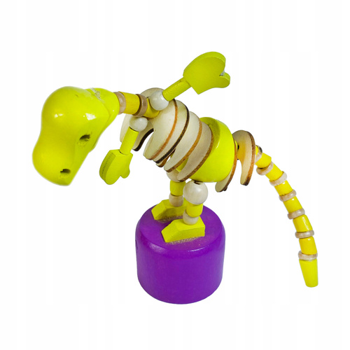 Dinozaur Drewniany Wyginany Na Podstawce