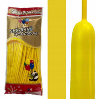 Balony Do Modelowania Żółte 100 Sztuk Z Pompka Zwierzęta Impreza Urodziny