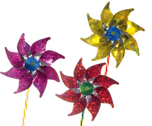 WIATRAK 16cm HOLOGRAF GWIAZDKI SZPIC PLA* OP 72/864