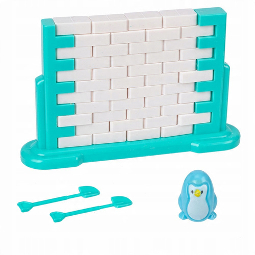 Spadający Pingwin Gra Zręcznościowa Ceglany Mur