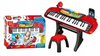 Keyboard Pianinko Czerwone Z Mikrofonem Posiada 37 Klawiszy Z Siedziskiem