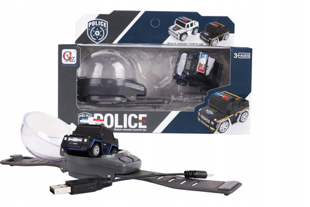 AUTO METALOWE NA RADIO MINI POLICJA W ZEGARKU Z ŁADOWARKĄ USB