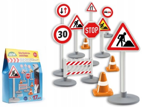 Lena Znaki Drogowe 17 Elementów Do Nauki 16 Cm