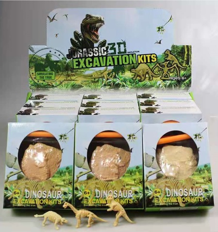 SKAMIELINA Z DINOZAUREM KARTONI*12 BOX EXCAVATION PAK 12/288
