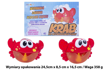 KRAB WYTWRZAJĄCY BAŃKI PAK 48
Wymiary opakowania 24,5cm x 8,5 cm x 16,5 cm / Waga 358 g
