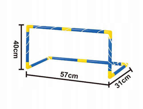 Piłka Z Bramkami Zestaw Do Gry W Ogrodzie Zabawa Sportowa Bramka 60x40x30Cm